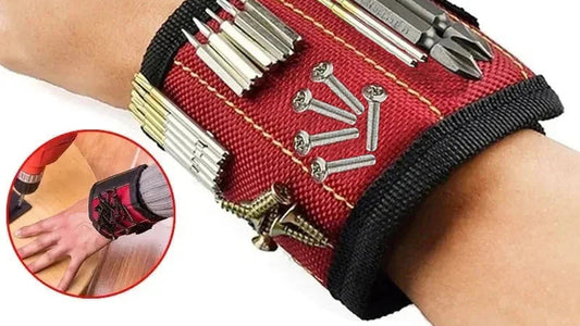 Strong Magnetic Wristband – Portable Tool Bag for Holding Screws, Nails, Nuts, Bolts, and Drill Bits